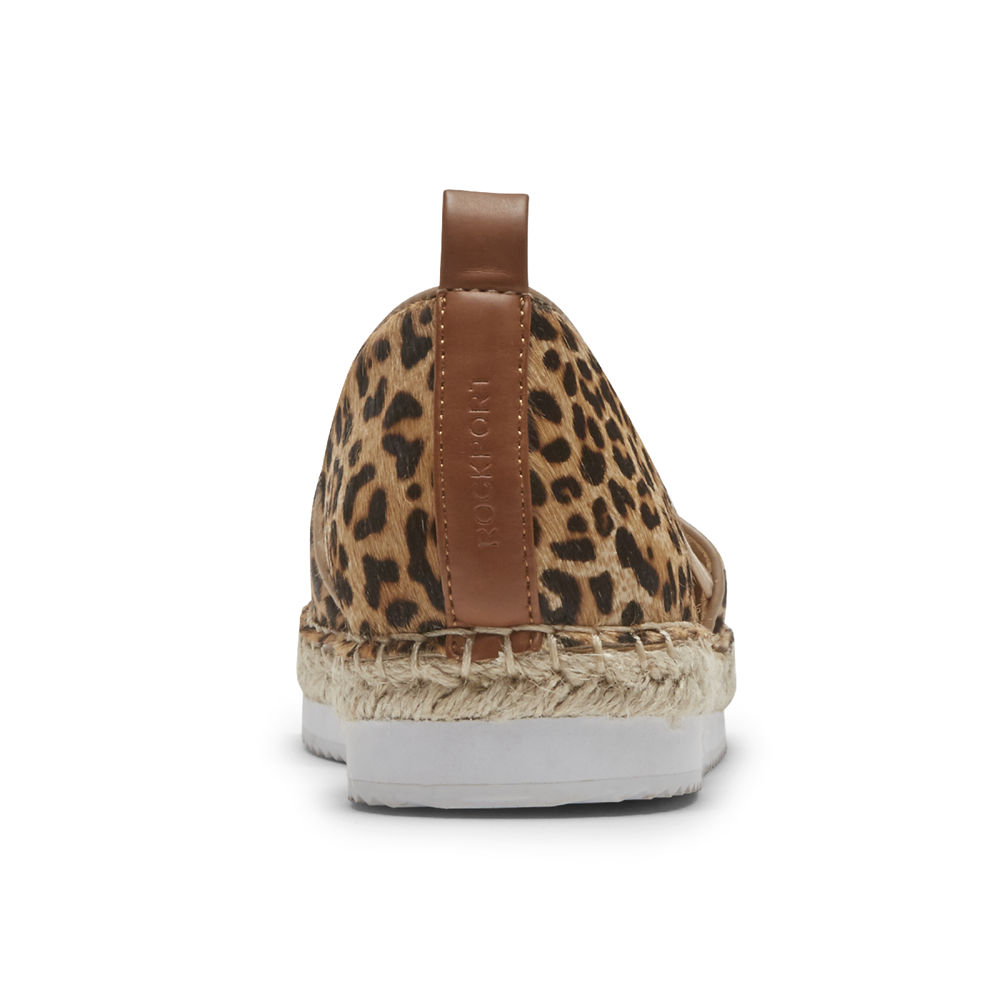 Sapato Vela Rockport Mulher Leopardo - Seaview Bungee - 12395WZIM